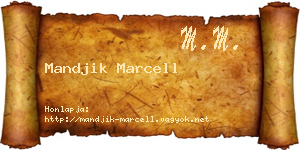 Mandjik Marcell névjegykártya